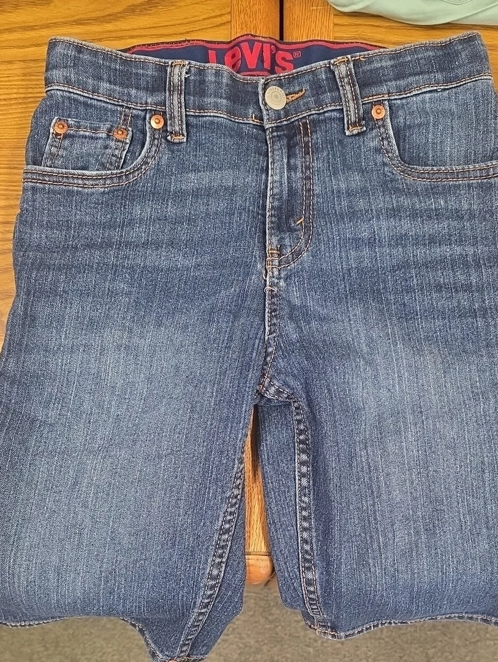 Levi's Women's Medium Blue High-Rise Straight Jeans